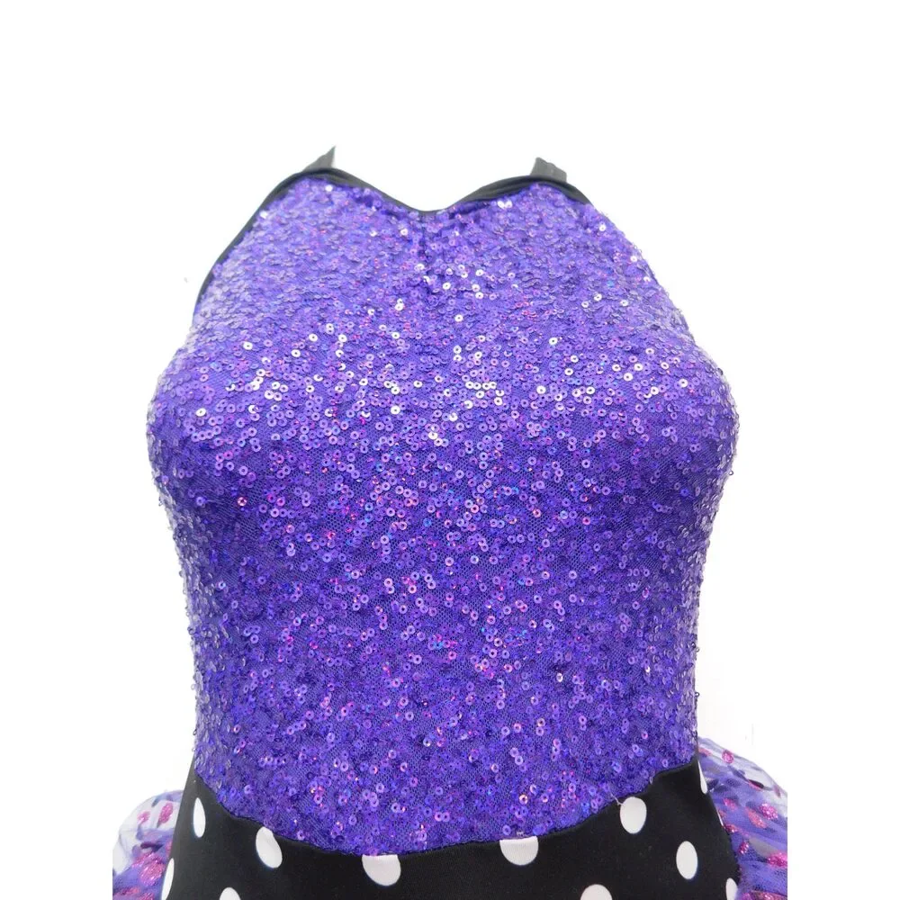 Pre-Owned Dance Costume Large Child Purple Curtain Call J5239 Jazz Tap Clogging